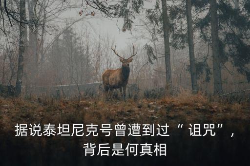 據說泰坦尼克號曾遭到過“ 詛咒”,背后是何真相
