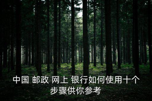 郵政銀行網上銀行,中國郵政儲蓄銀行網上銀行如何登錄?