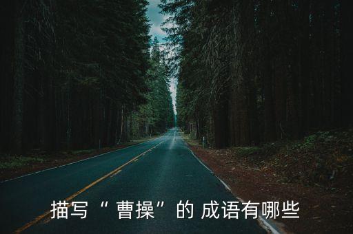 描寫“ 曹操”的 成語有哪些