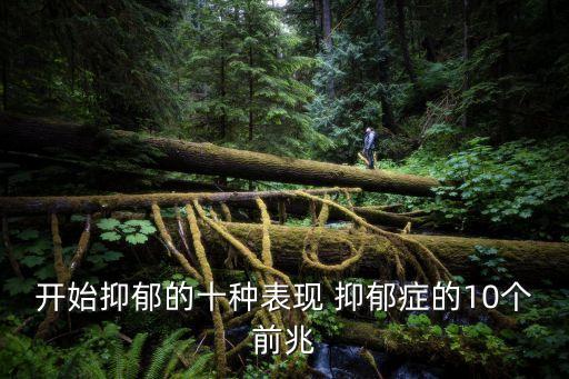 開始抑郁的十種表現 抑郁癥的10個前兆
