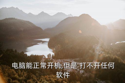  電腦能正常開機,但是 打不開任何 軟件