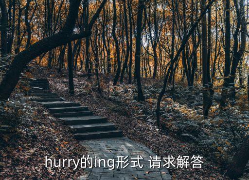 hurrying，hury怎樣加ing