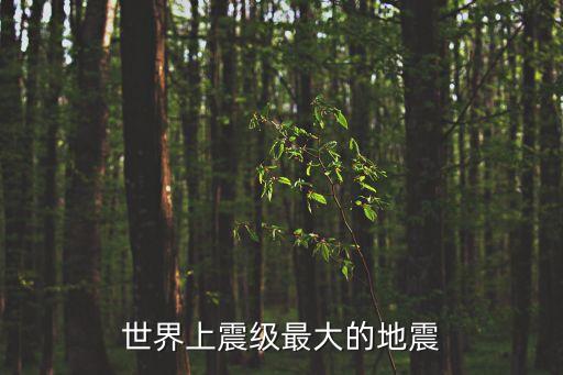 世界上震級最大的地震