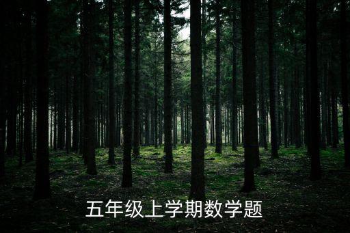 五年級(jí)上學(xué)期數(shù)學(xué)題