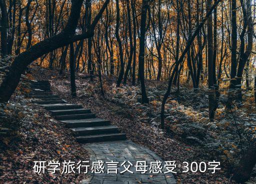 研學(xué)旅行感言父母感受 300字