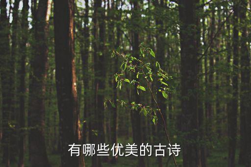 優(yōu)美的古詩，有哪些優(yōu)美的古詩