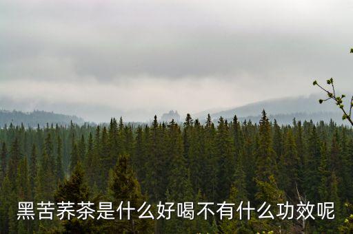 黑苦蕎茶，黑苦蕎茶是什么東西誰能略詳細說一二主要成分有哪些