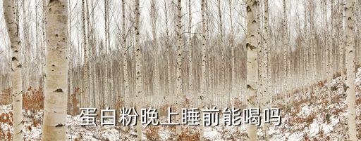 蛋白粉晚上睡前能喝嗎