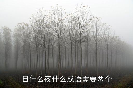 日什么夜什么成語(yǔ)需要兩個(gè)