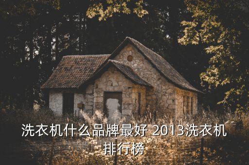 洗衣機排行榜，洗衣機哪個牌子好 排行