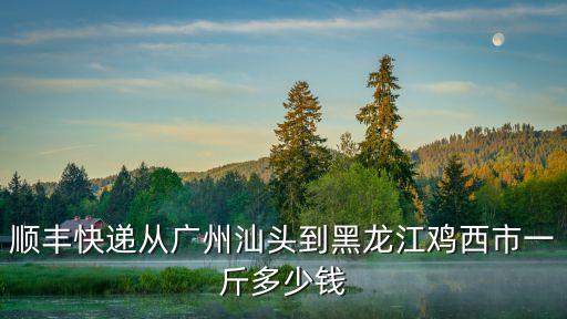 順豐快遞從廣州汕頭到黑龍江雞西市一斤多少錢