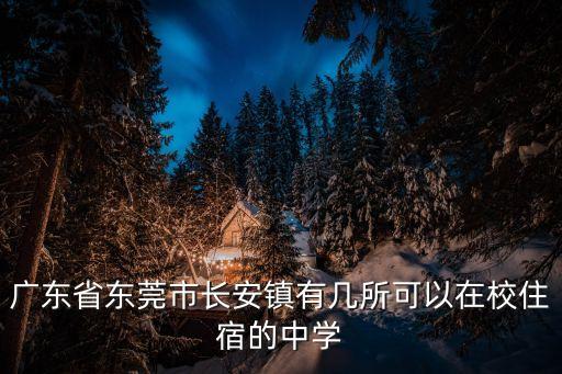 廣東省東莞市長安鎮(zhèn)有幾所可以在校住宿的中學(xué)
