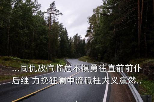 ...同仇敵愾臨危不懼勇往直前前仆后繼 力挽狂瀾中流砥柱大義凜然...