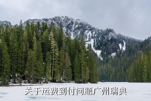 廣州快遞到瑞典，關于運費到付問題廣州瑞典