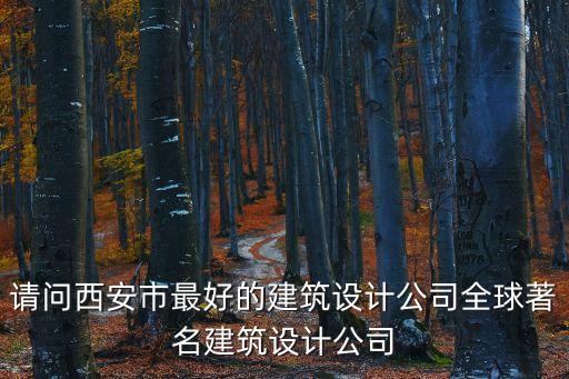 請問西安市最好的建筑設計公司全球著名建筑設計公司