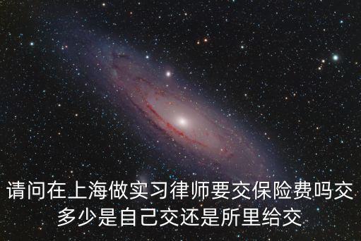 上海市律師年檢社保，請問在上海做實習律師要交保險費嗎交多少是自己交還是所里給交