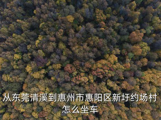 從東莞清溪到惠州市惠陽區(qū)新圩約場村怎么坐車