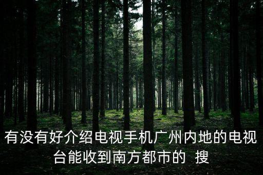 有沒有好介紹電視手機廣州內地的電視臺能收到南方都市的  搜