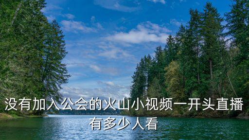 沒(méi)有加入公會(huì)的火山小視頻一開頭直播有多少人看