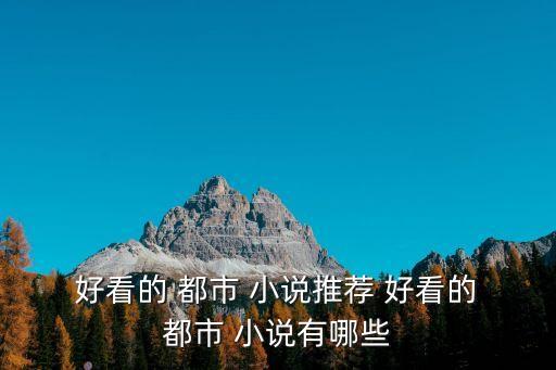  好看的 都市 小說(shuō)推薦 好看的 都市 小說(shuō)有哪些