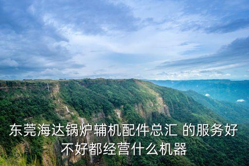 東莞海達鍋爐輔機配件總匯 的服務好不好都經營什么機器