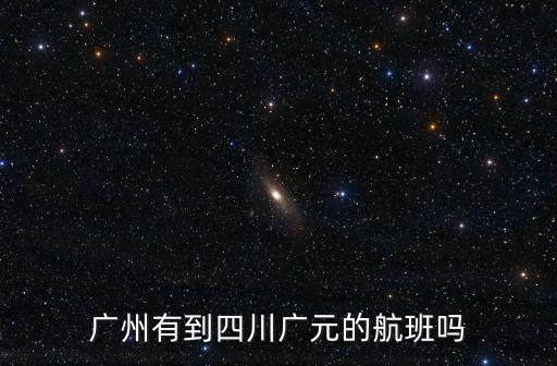 廣州有到四川廣元的航班嗎