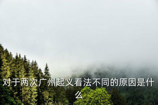 對于兩次廣州起義看法不同的原因是什么