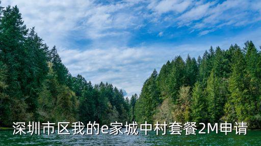 深圳市區我的e家城中村套餐2M申請