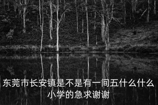東莞市長安鎮(zhèn)是不是有一間五什么什么小學(xué)的急求謝謝