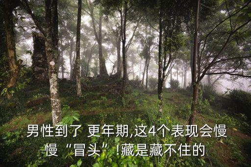  男性到了 更年期,這4個表現會慢慢“冒頭”!藏是藏不住的
