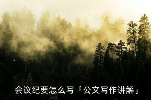 會議速記,寫好會議紀要需把握好以下幾個方面