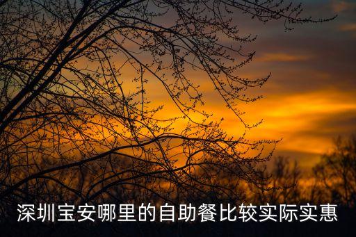 深圳寶安哪里的自助餐比較實際實惠