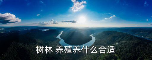 樹林 養殖養什么合適