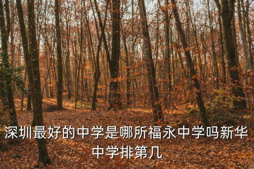 深圳最好的中學是哪所福永中學嗎新華中學排第幾