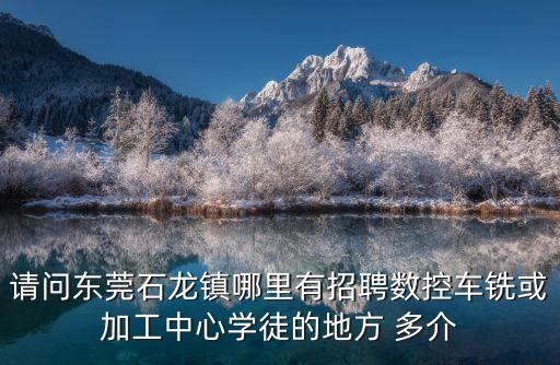 請問東莞石龍鎮(zhèn)哪里有招聘數(shù)控車銑或加工中心學(xué)徒的地方 多介