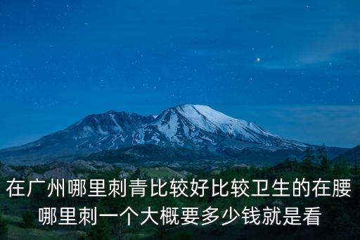 廣州西朗德安樓多少錢，在廣州哪里刺青比較好比較衛(wèi)生的在腰哪里刺一個大概要多少錢就是看