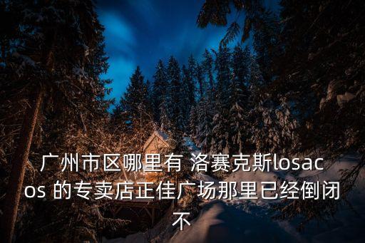 廣州市區哪里有 洛賽克斯losacos 的專賣店正佳廣場那里已經倒閉不