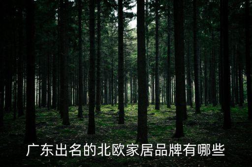 廣東出名的北歐家居品牌有哪些