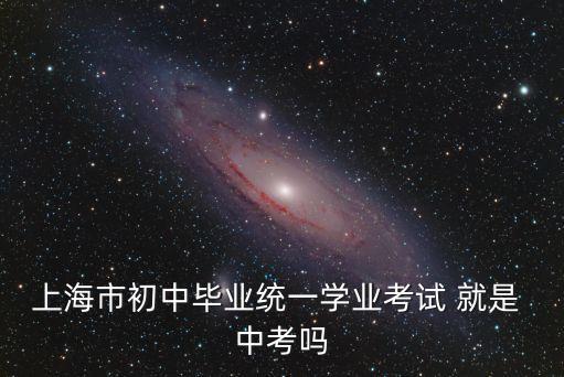上海市初中畢業(yè)統(tǒng)一學(xué)業(yè)考試 就是 中考嗎