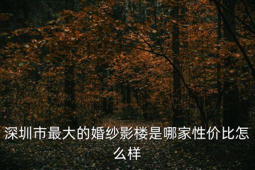 深圳市最大的婚紗影樓是哪家性價比怎么樣