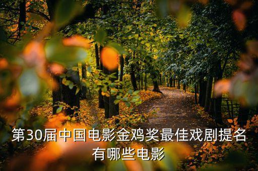 第30屆中國電影金雞獎(jiǎng)，第30屆中國電影金雞獎(jiǎng)最佳戲劇提名有哪些電影