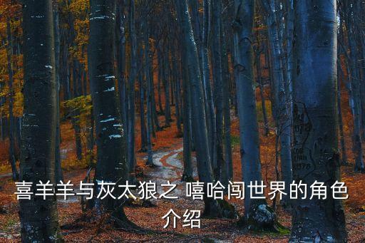 喜羊羊與灰太狼之 嘻哈闖世界的角色介紹