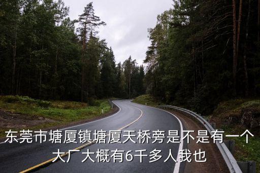 東莞市千貿(mào)電機，東莞市塘廈鎮(zhèn)塘廈天橋旁是不是有一個大廠大概有6千多人我也