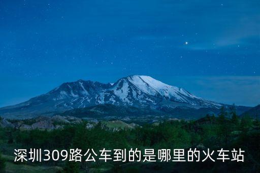 深圳 309終點站火車站，誰知道深圳309路公交車在火車站哪個地方停呀