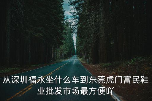 從深圳福永坐什么車到東莞虎門富民鞋業(yè)批發(fā)市場最方便吖