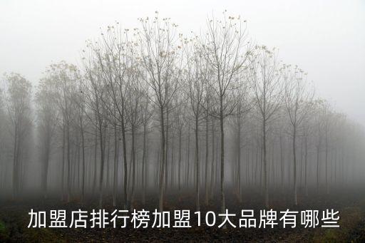 加盟店什么最火,加盟什么店最賺錢?
