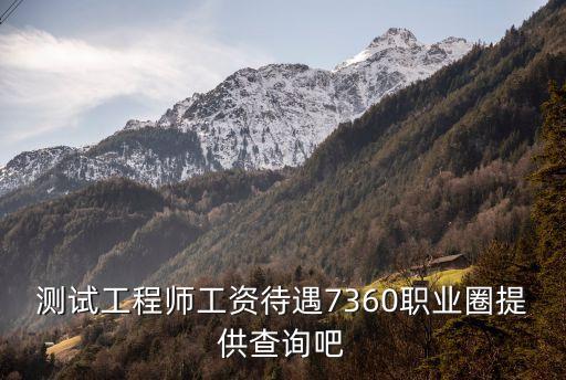 測試工程師工資待遇7360職業圈提供查詢吧
