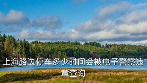 上海市馬路邊違停探頭有多遠(yuǎn)，上海違停多久才會被攝像頭拍到