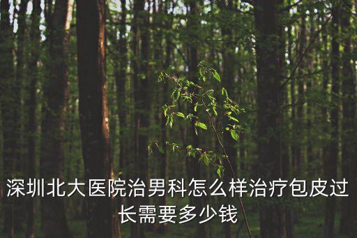 深圳北大醫院治男科怎么樣治療包皮過長需要多少錢