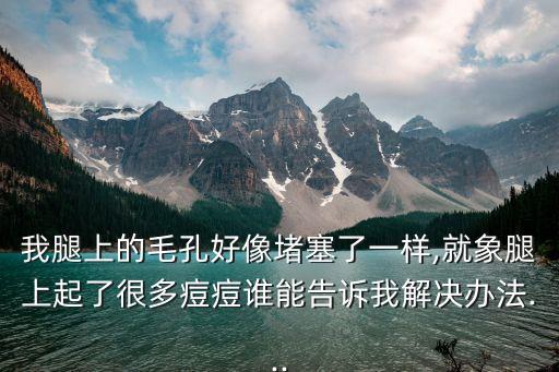 我腿上的毛孔好像堵塞了一樣,就象腿上起了很多痘痘誰能告訴我解決辦法...
